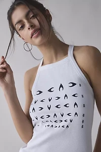 FANG NYC UO Exclusive Embroidered High Neck Tank Top