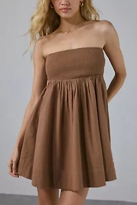 BDG Juliana Smocked Strapless Mini Dress