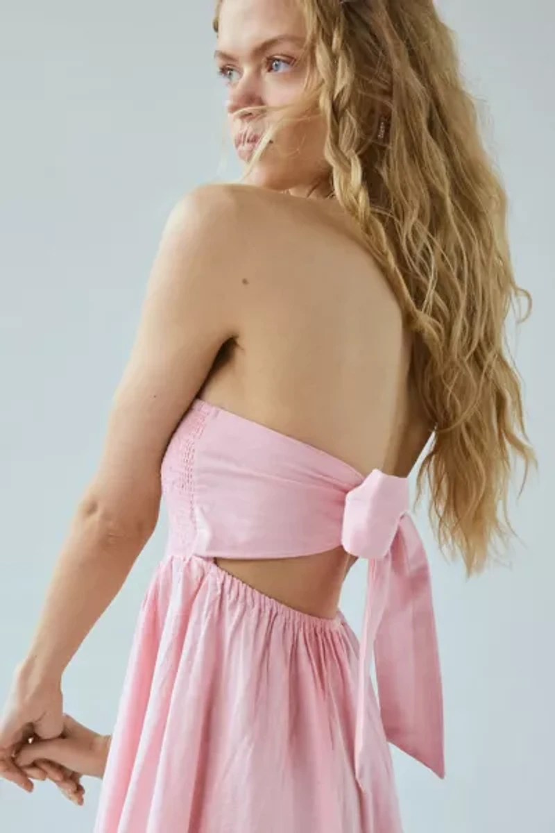 BDG Juliana Smocked Strapless Mini Dress