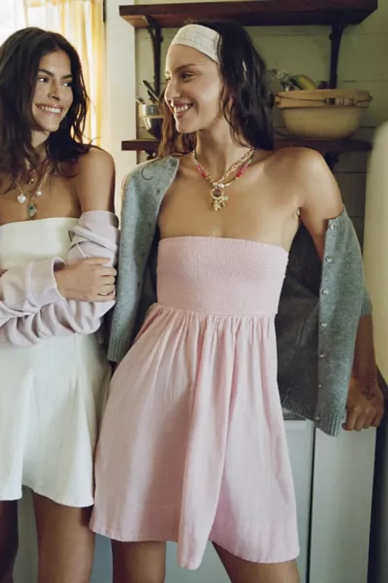 BDG Juliana Smocked Strapless Mini Dress