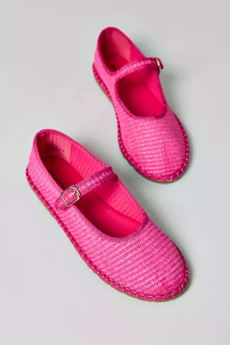 UO Madeline Raffia Mary Jane Ballet Flat