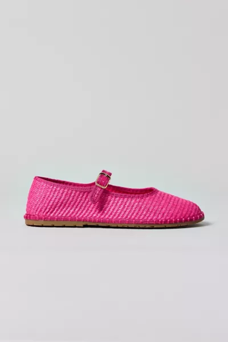 UO Madeline Raffia Mary Jane Ballet Flat