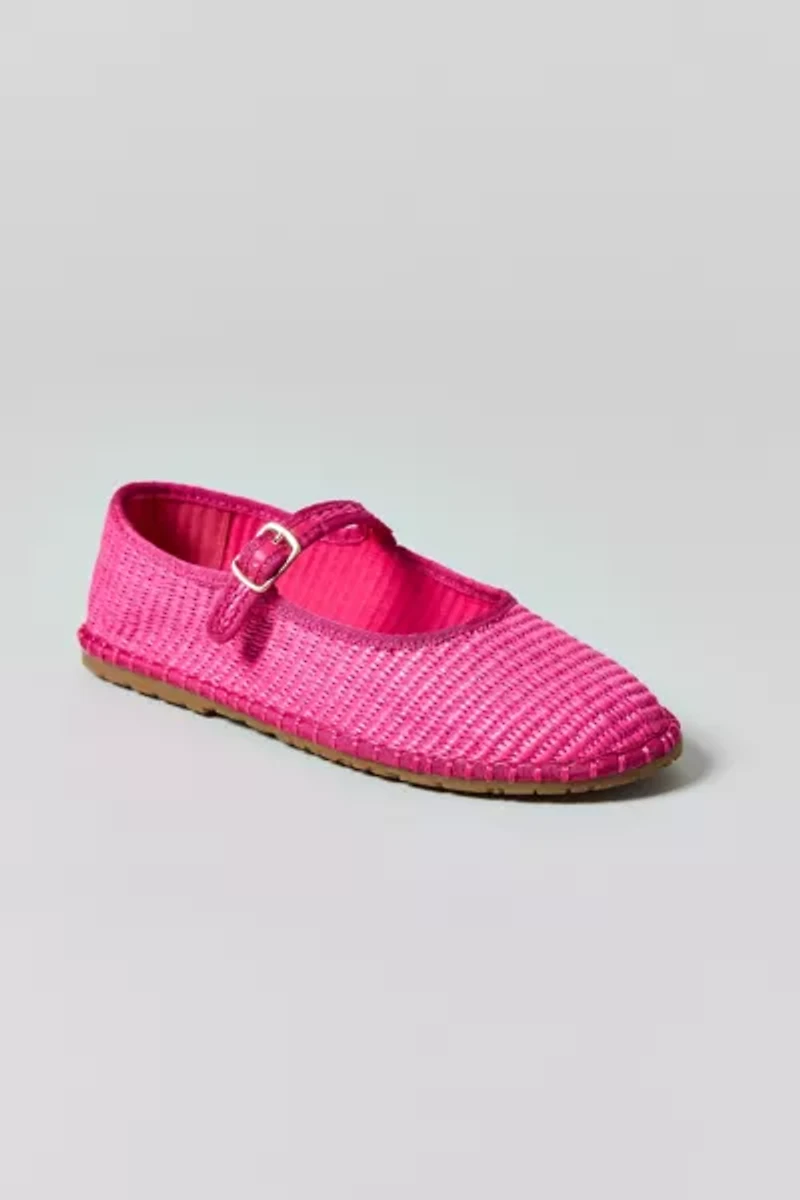 UO Madeline Raffia Mary Jane Ballet Flat