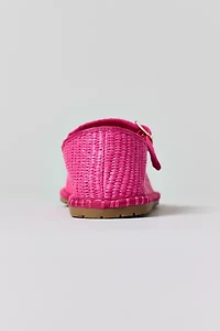 UO Madeline Raffia Mary Jane Ballet Flat