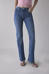 True Religion Crystal Wing Becca Low-Rise Bootcut Jean