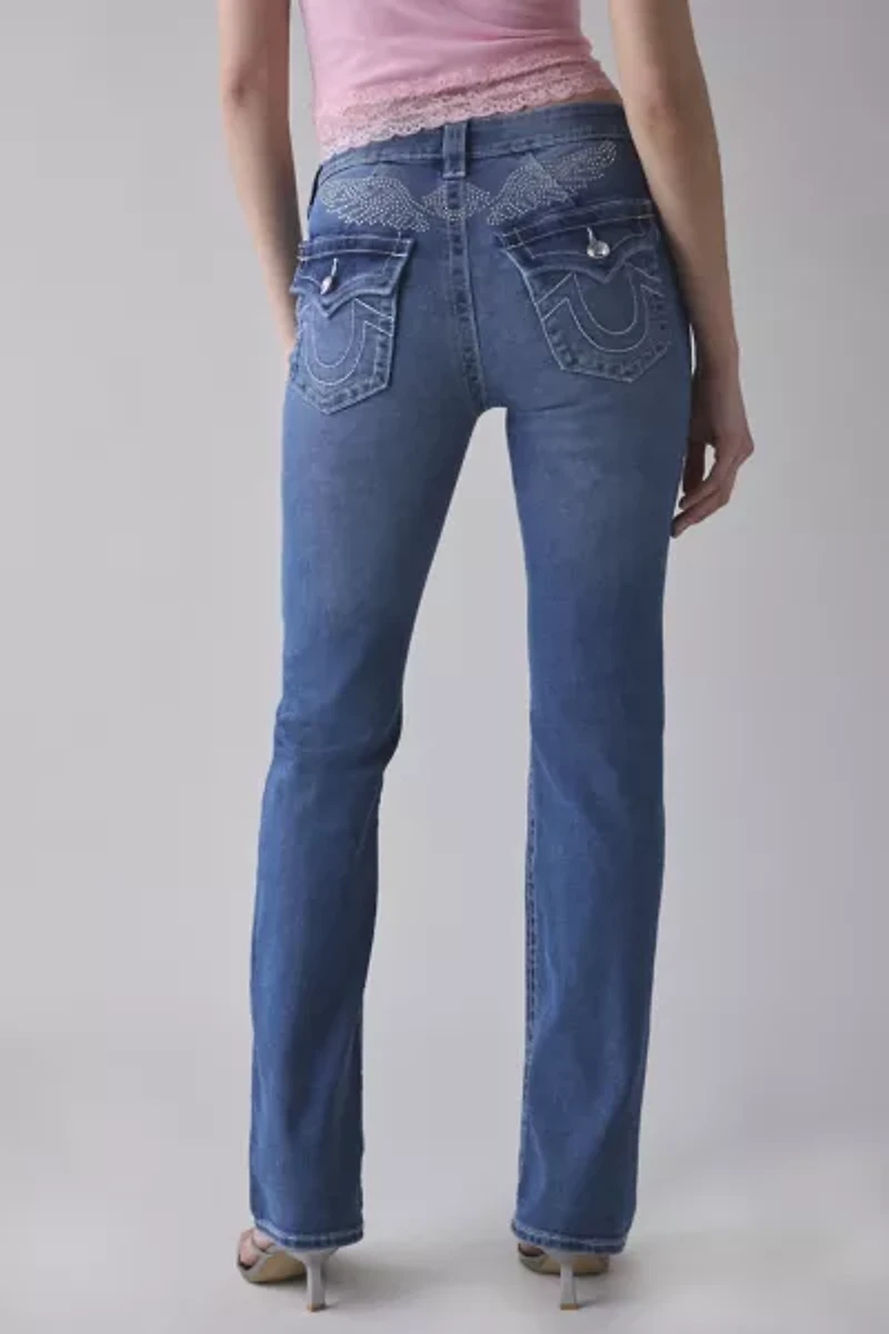 True Religion Crystal Wing Becca Low-Rise Bootcut Jean