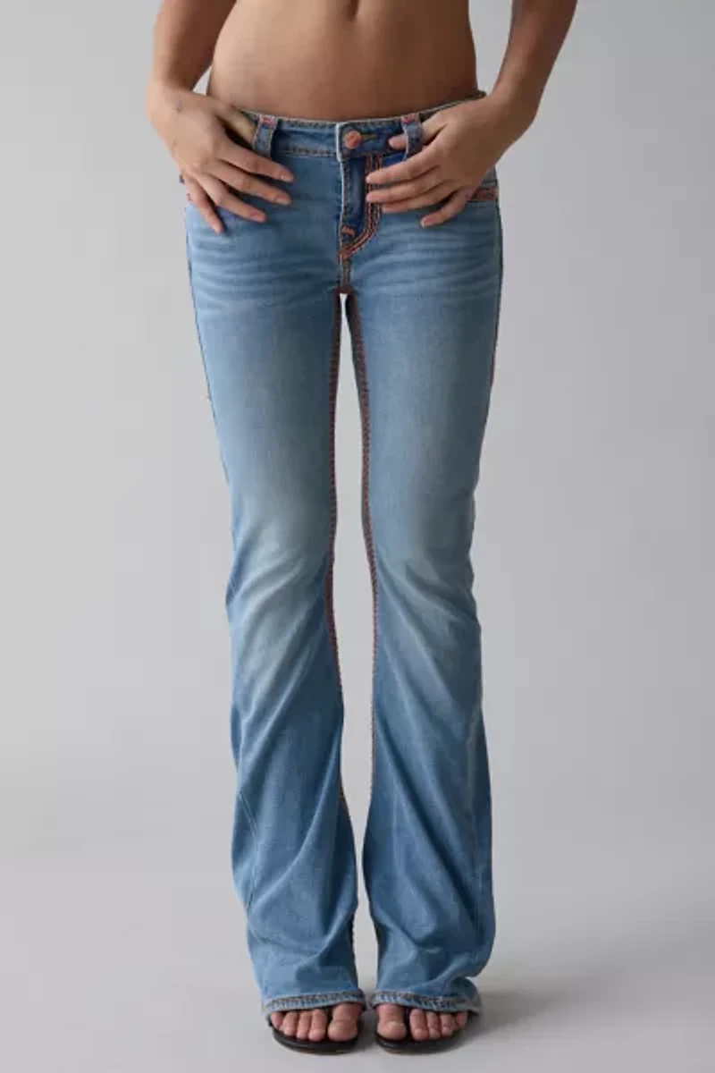 True Religion Joey Low-Rise Super QT Flap Flare Jean