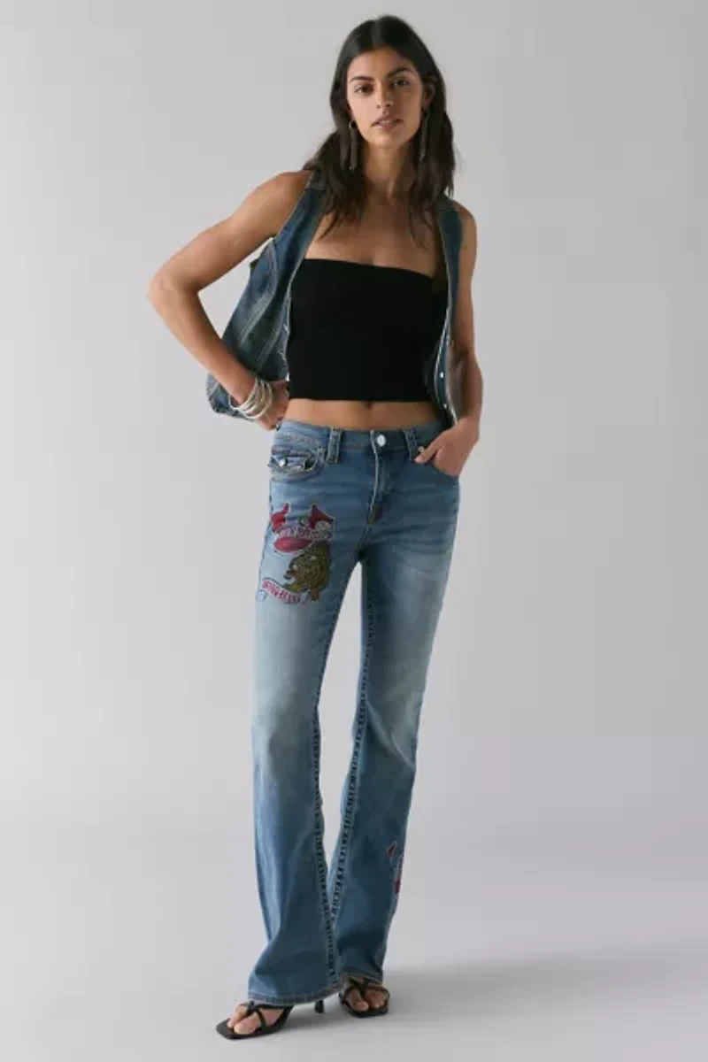 True Religion Tattoo Crystal Becca Mid-Rise Bootcut Jean