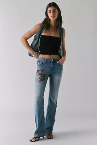 True Religion Tattoo Crystal Becca Mid-Rise Bootcut Jean