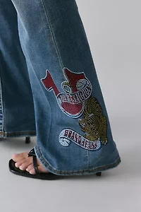 True Religion Tattoo Crystal Becca Mid-Rise Bootcut Jean