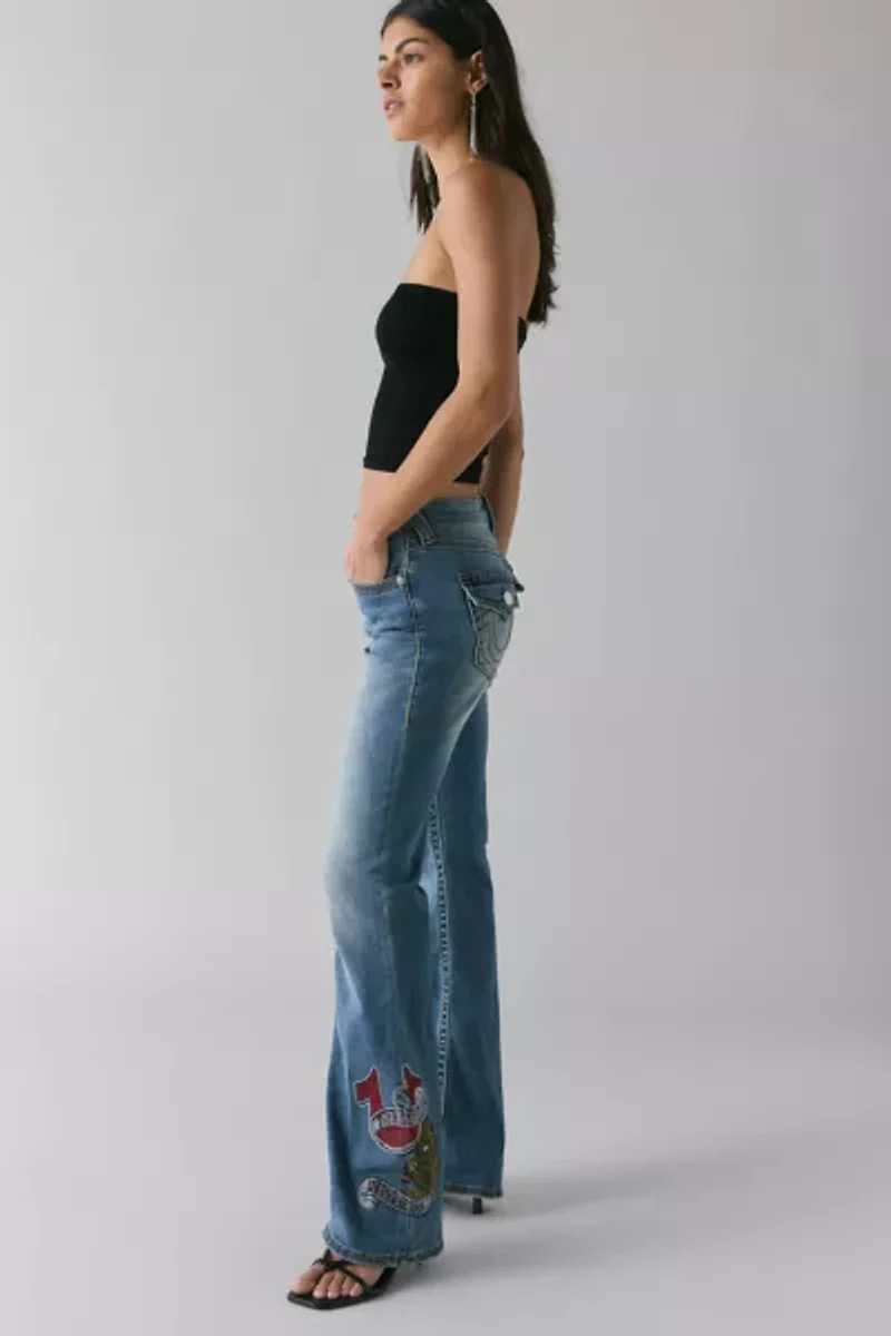 True Religion Tattoo Crystal Becca Mid-Rise Bootcut Jean