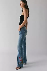True Religion Tattoo Crystal Becca Mid-Rise Bootcut Jean