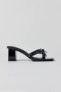 UO Charlie Rivet Bow Block Heel Sandal