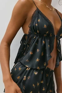 Out From Under Lola Satin Flyaway Cami & Micro Short Set