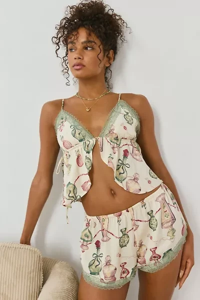 Out From Under Lola Satin Flyaway Cami & Micro Short Set