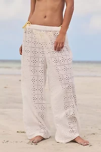 Billabong Eyelet Crush Wide-Leg Beach Pant