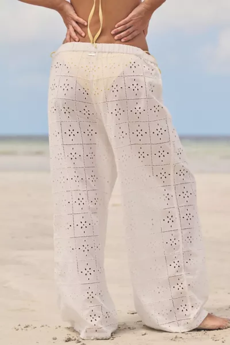 Billabong Eyelet Crush Wide-Leg Beach Pant