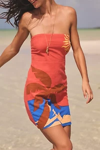 Billabong Bright Bloom Printed Strapless Mini Dress