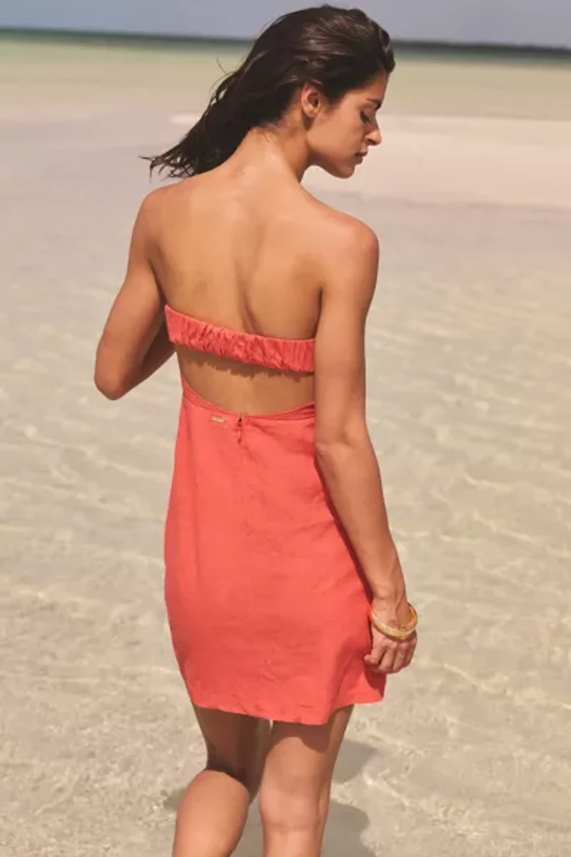 Billabong Bright Bloom Printed Strapless Mini Dress