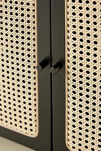 Liv Cane Paned Arch Storage Cabinet