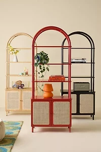 Liv Cane Paned Arch Storage Cabinet