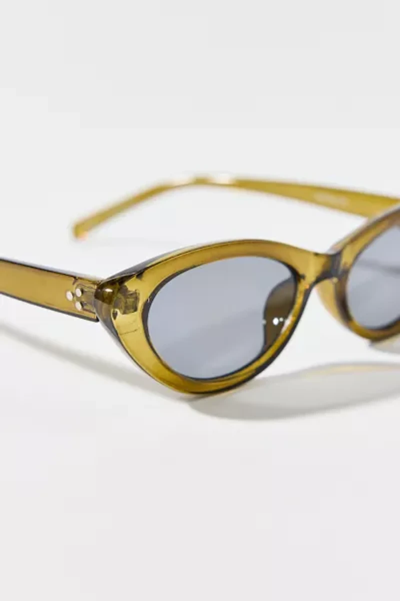 UO Essential Plastic Slim Cat-Eye Sunglasses