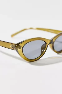 UO Essential Plastic Slim Cat-Eye Sunglasses