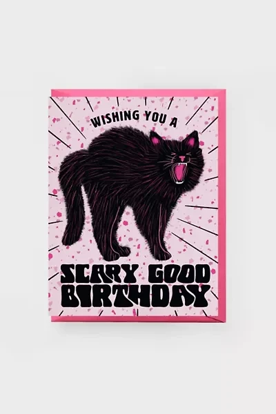 Boss Dotty Scary Cat Birthday Card