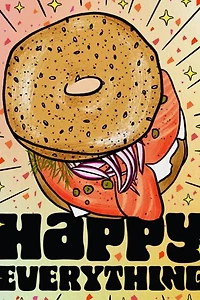 Boss Dotty Happy Everything Bagel Greeting Card