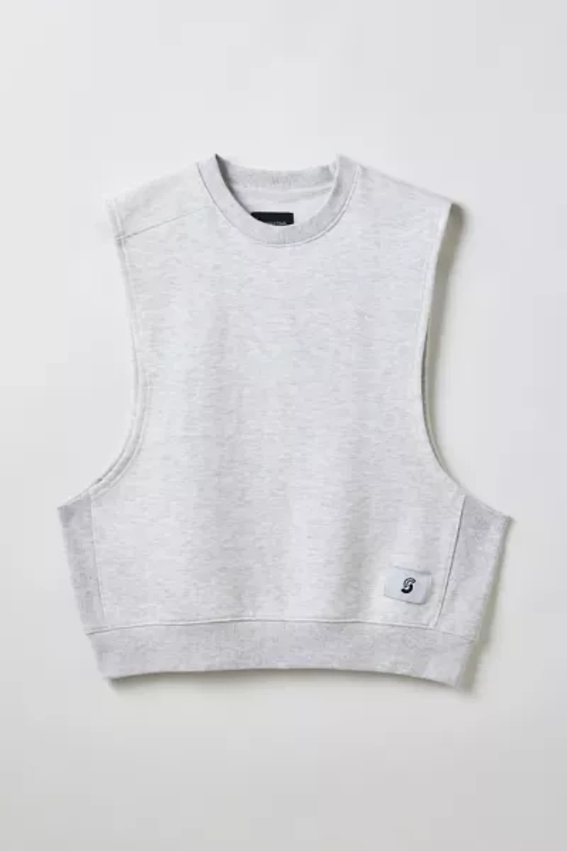Standard Cloth Sleeveless Muscle Crew Neck Sweatshirt