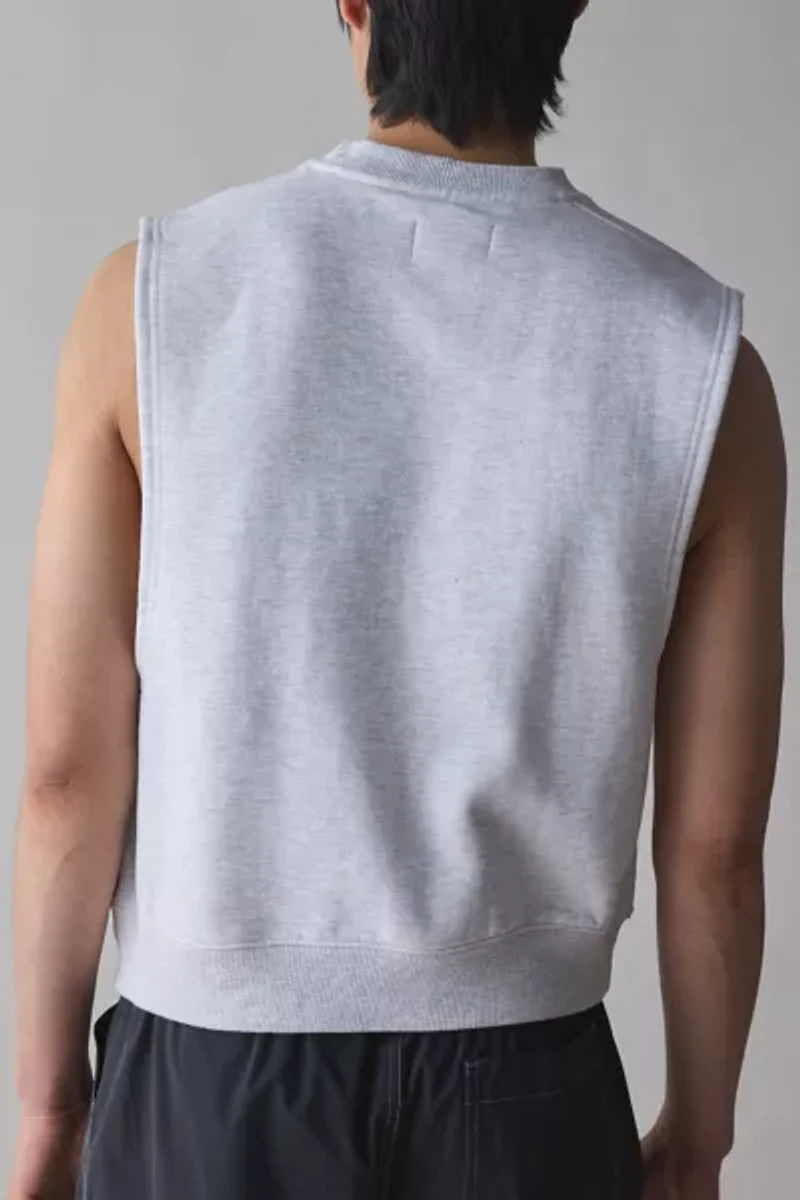 Standard Cloth Sleeveless Muscle Crew Neck Sweatshirt