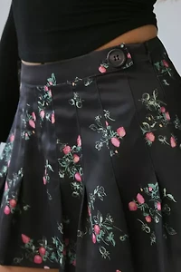 Kimchi Blue Kit Button Waist Pleated Mini Skirt