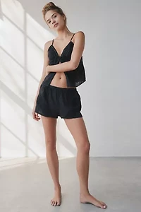 Out From Under Goldie Cotton Lace-Trim Micro Short