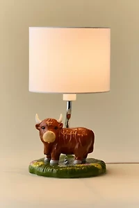 Highland Cow Shape Ceramic Table Lamp