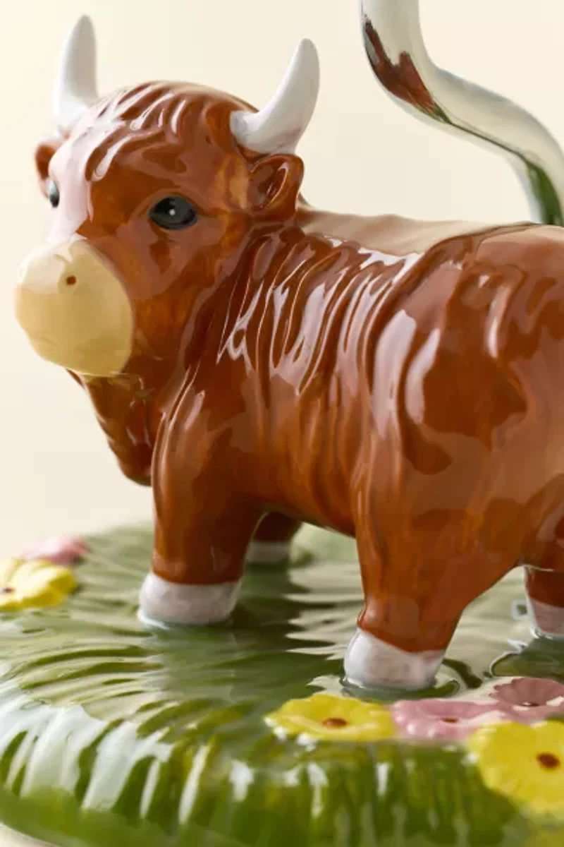 Highland Cow Shape Ceramic Table Lamp