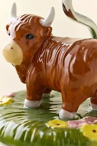 Highland Cow Shape Ceramic Table Lamp