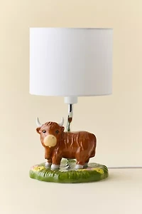 Highland Cow Shape Ceramic Table Lamp