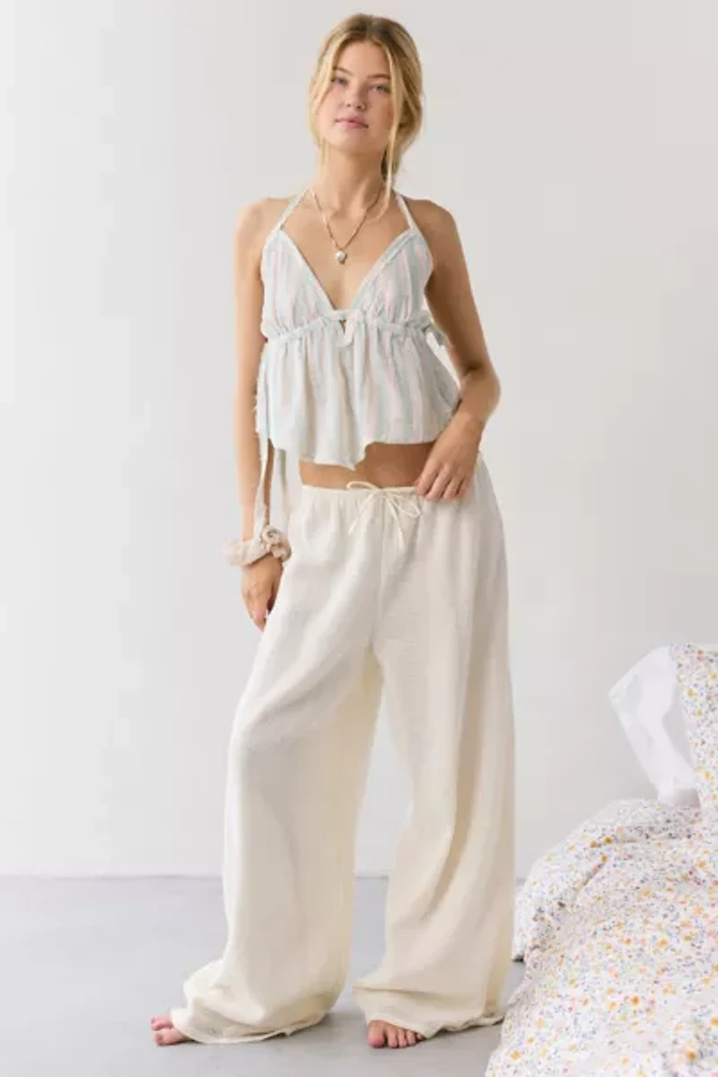 Out From Under Ocean Air Gauze Halter Babydoll Cami