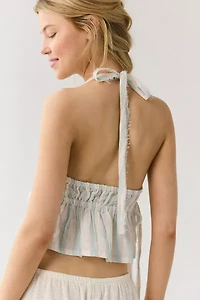 Out From Under Ocean Air Gauze Halter Babydoll Cami