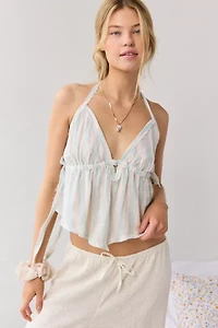 Out From Under Ocean Air Gauze Halter Babydoll Cami