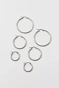 Waterproof Thin Hoop Earrings Set