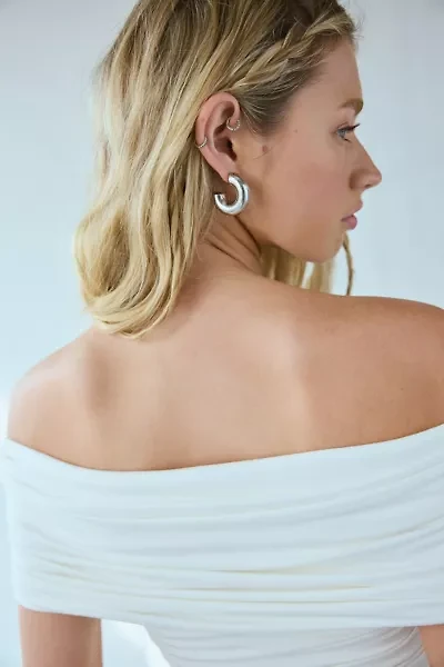 Stainless Steel Mega Chubby Hoop Earring
