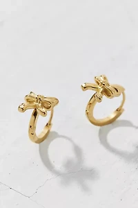 Waterproof Bow Huggie Hoop Earring