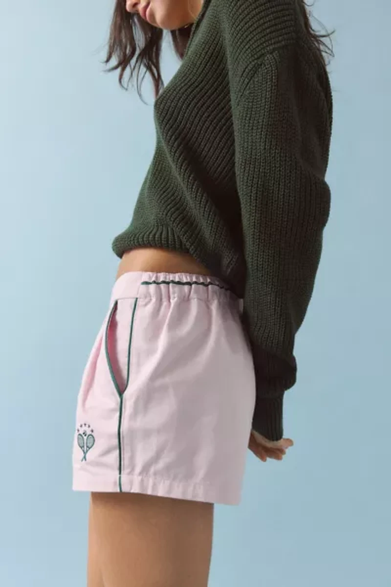 BDG Grand Slam Tennis Embroidered Short