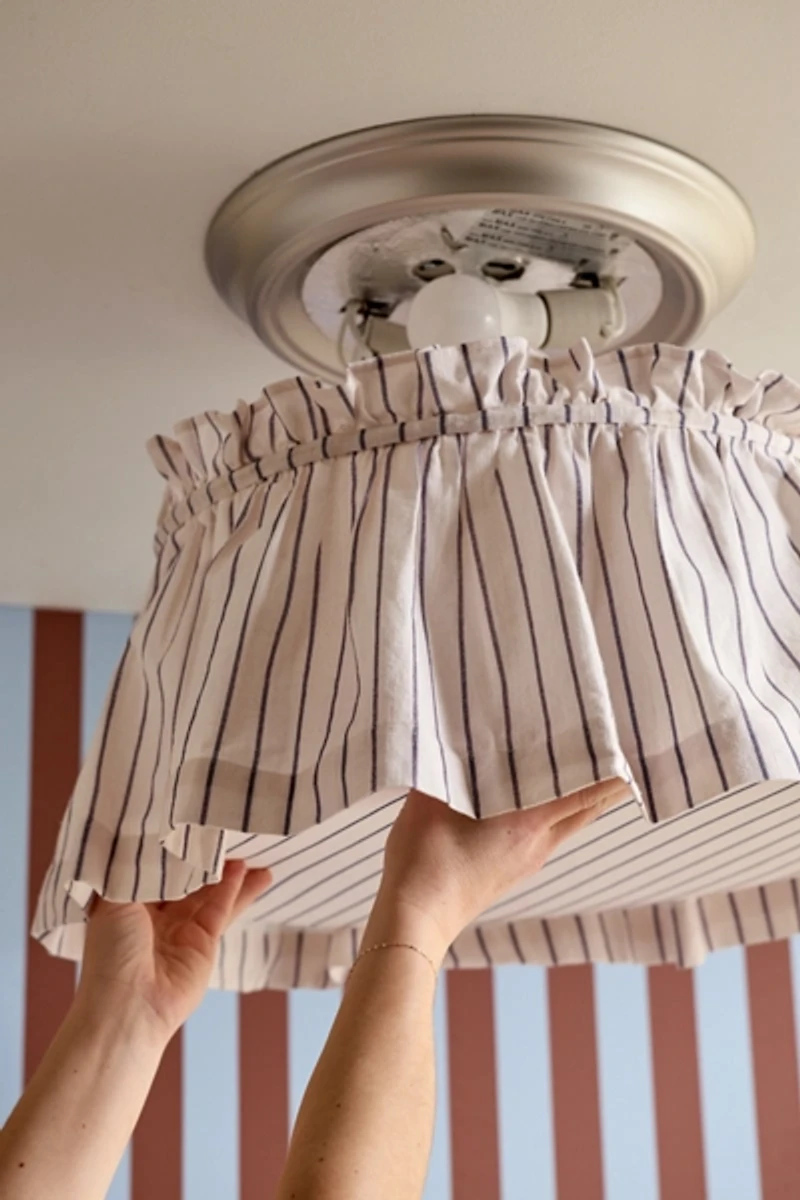 Dakota Gathered Fabric Flush Mount Conversion Kit