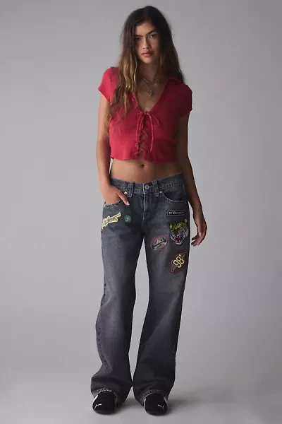 BDG Kayla Patched Low-Rise Jean