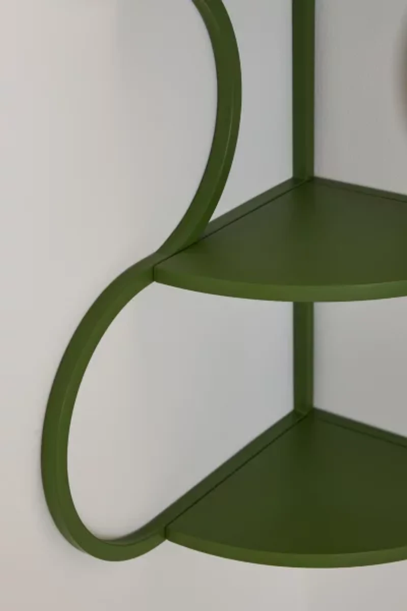 Lucie Wiggle Iron Corner Wall Shelf