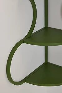 Lucie Wiggle Iron Corner Wall Shelf