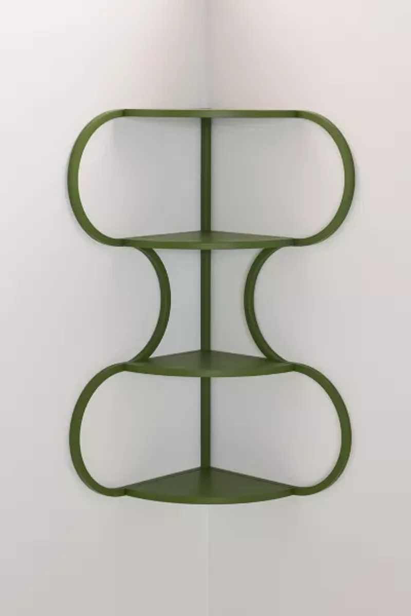 Lucie Wiggle Iron Corner Wall Shelf