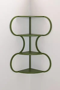 Lucie Wiggle Iron Corner Wall Shelf